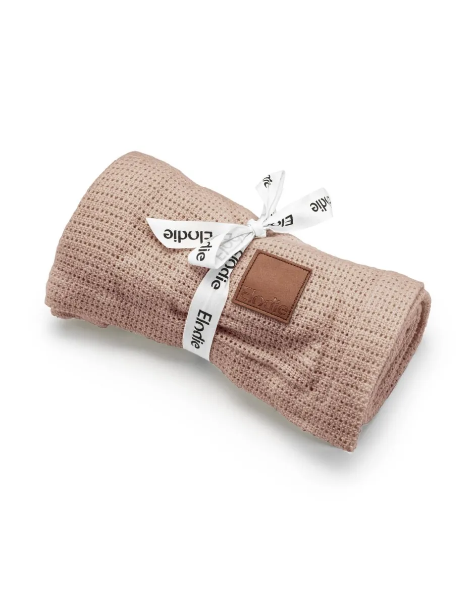 Sommer Strickdecke Cellular Powder Pink