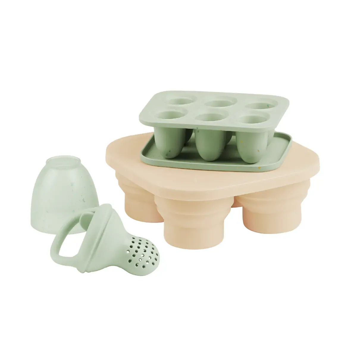 Babymoov Gefrierbehälter für Babybrei & Fruchtsauger Set