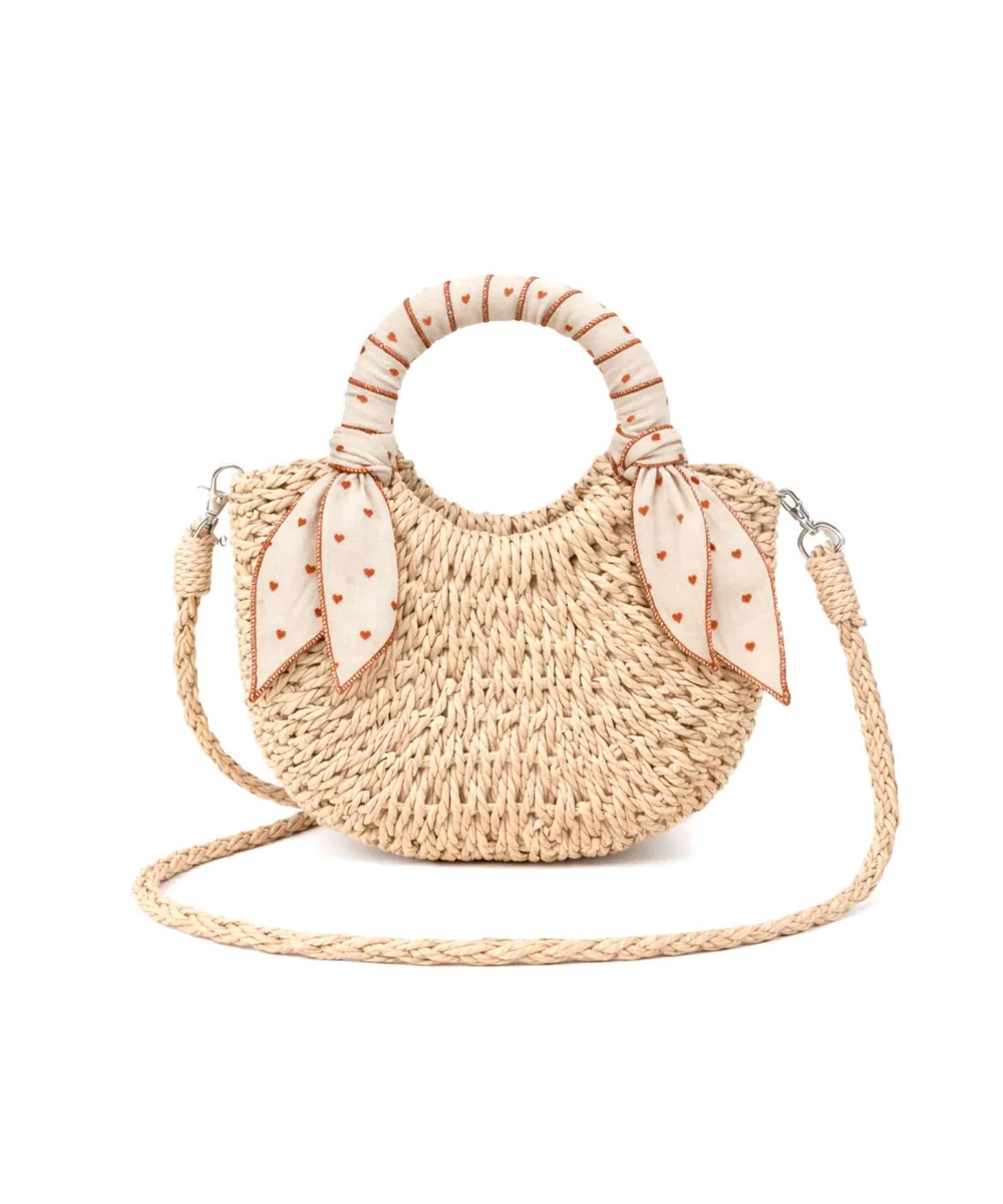 Mrs. Ertha • Mini-Strohtasche tiny hearts