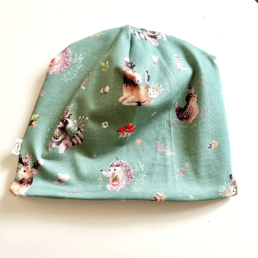 Beanie Gr. 49-51cm Boho Waldtiere