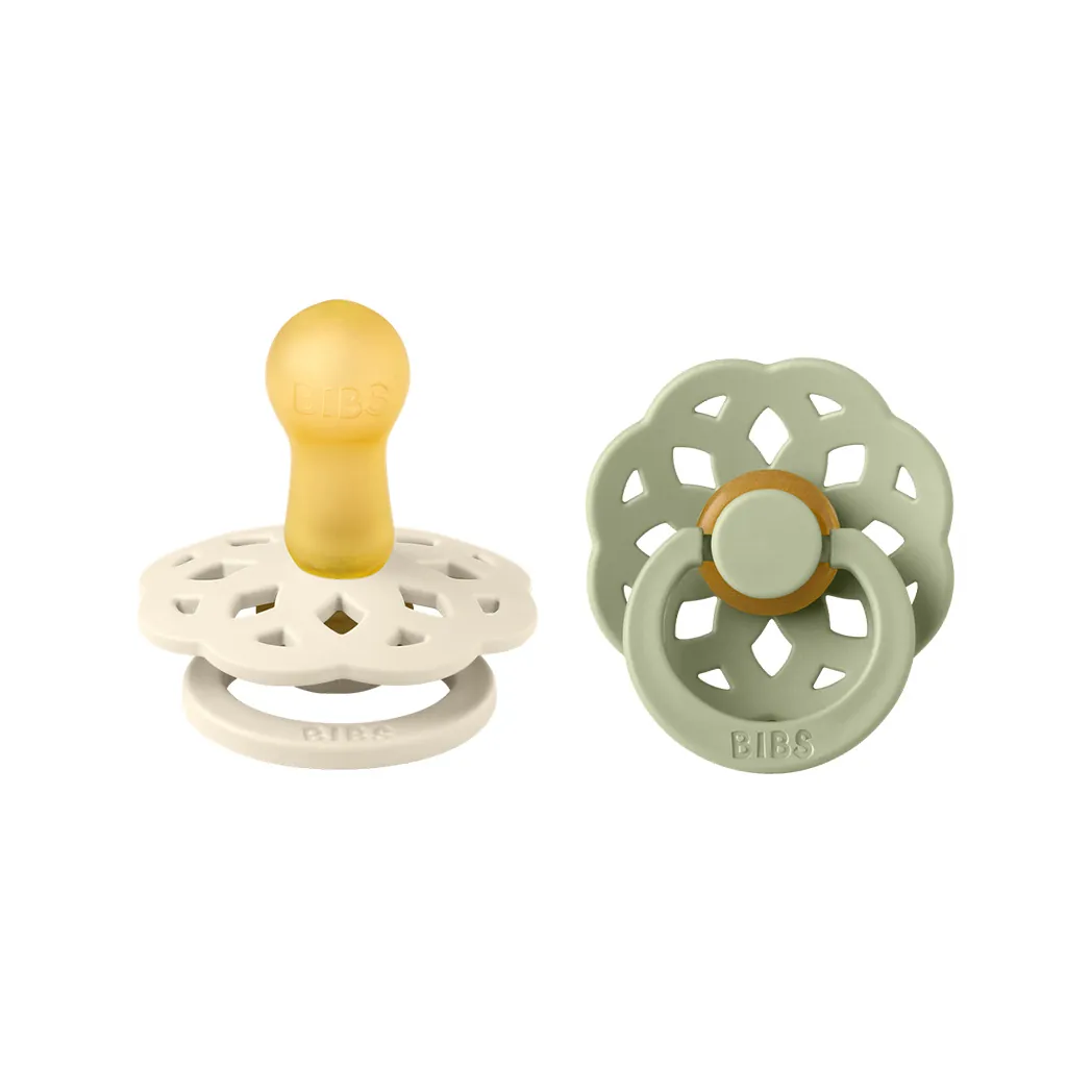 Boheme Pacifier 2 Pack Ivory Sage 6-18 months
