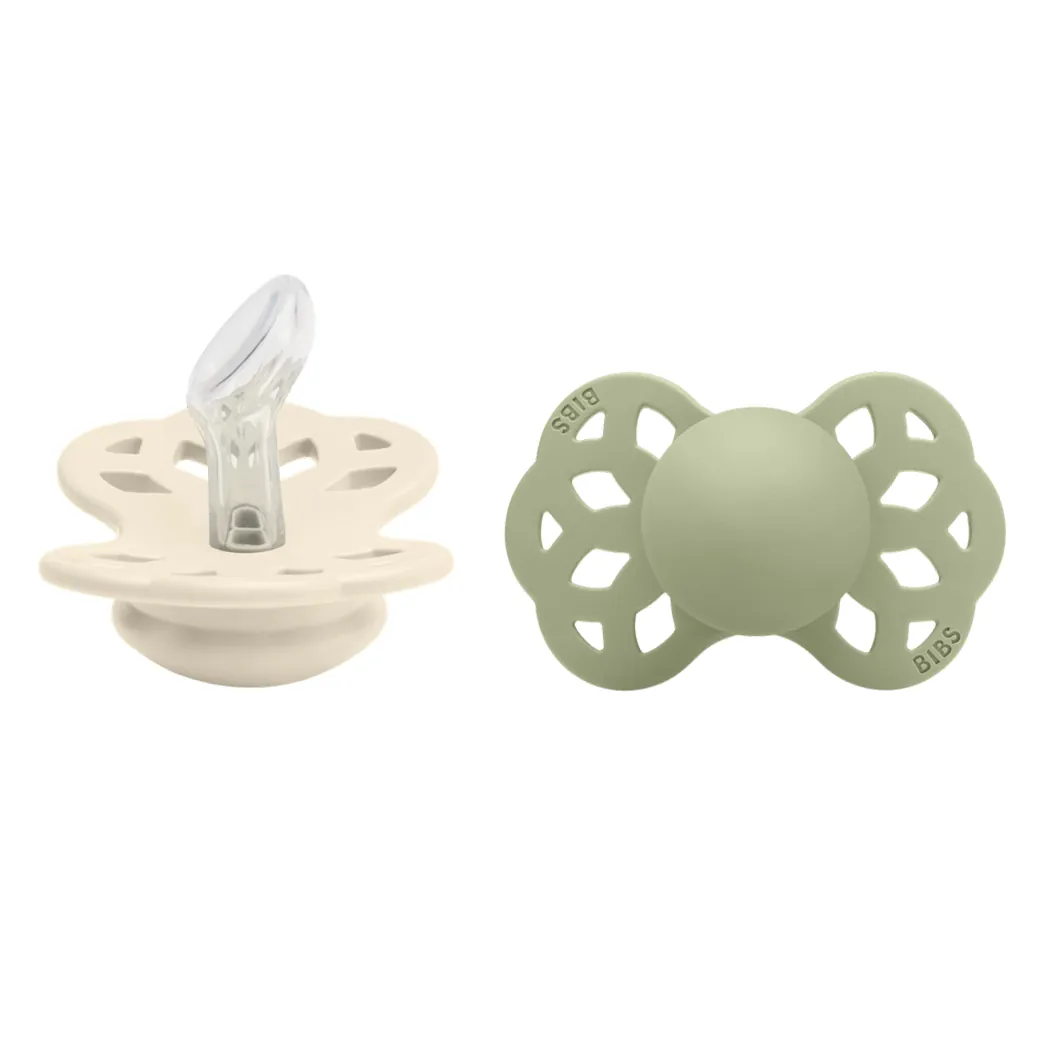 Infinity Anatomic Pacifier 2 Pack Ivory Sage 0-6M.