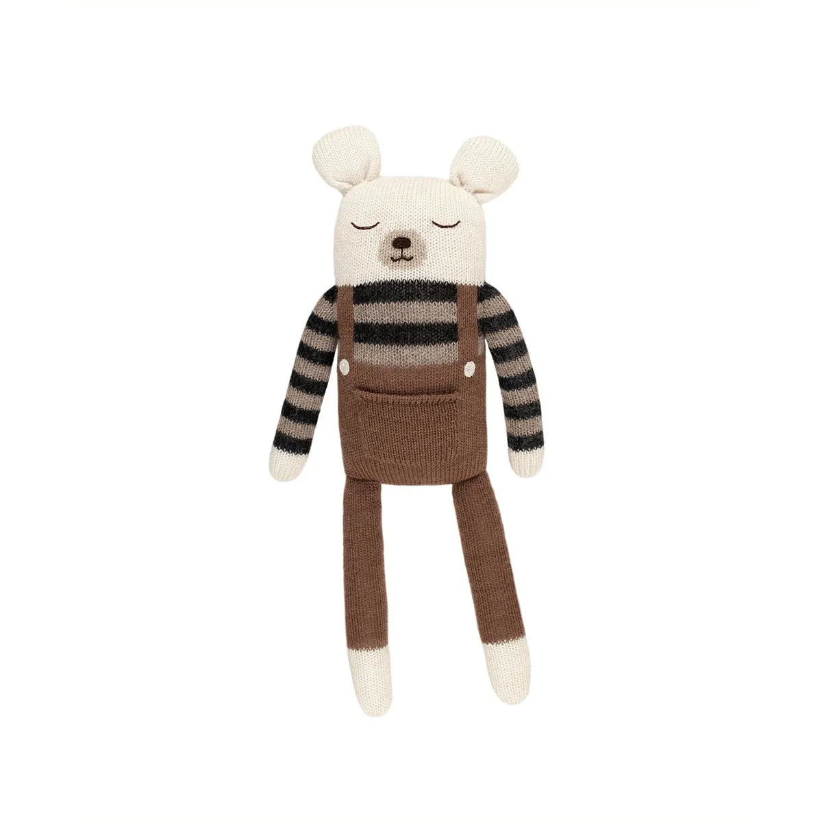 Strick Kuscheltier "Big Polar Bear" Overalls Nut