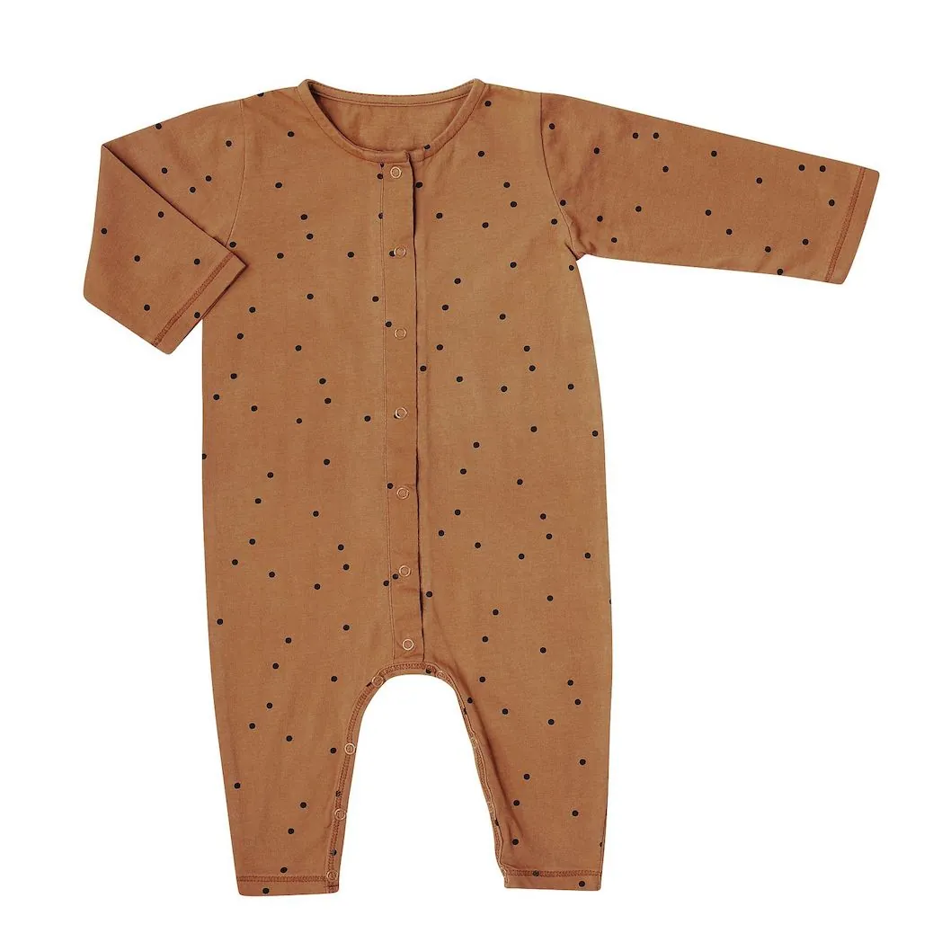 Organic Jumpsuit Day+ Night Dots Nut