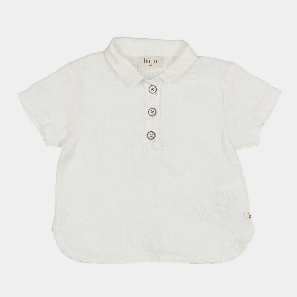 T-Shirt Polo Linen Ecru