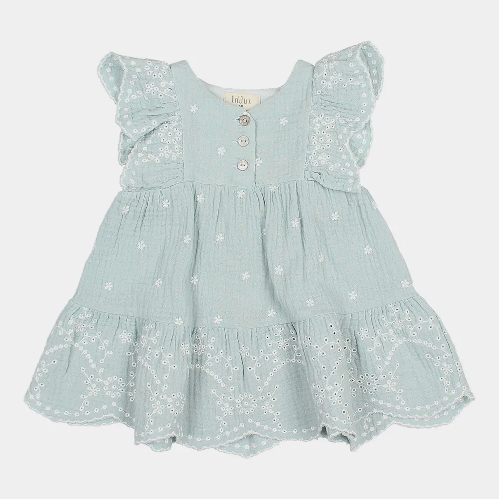 Baby Kleid Emroidery Almond