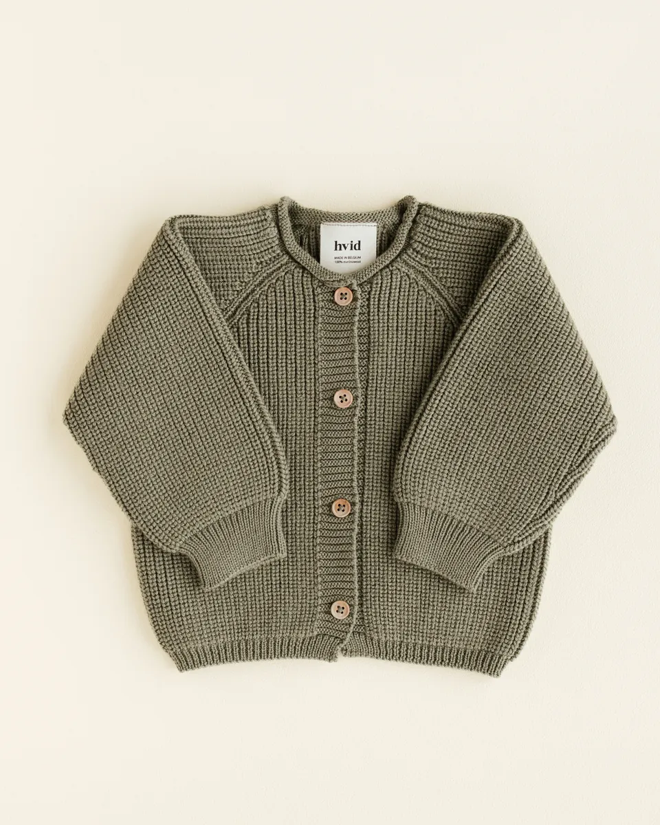 Hvid Cardigan Merinowolle „Inga“ Artichoke