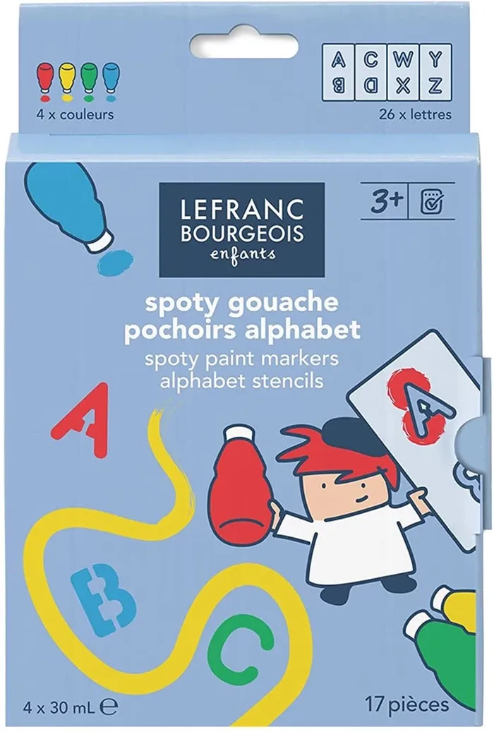 Pochoirs alphabet - gouache