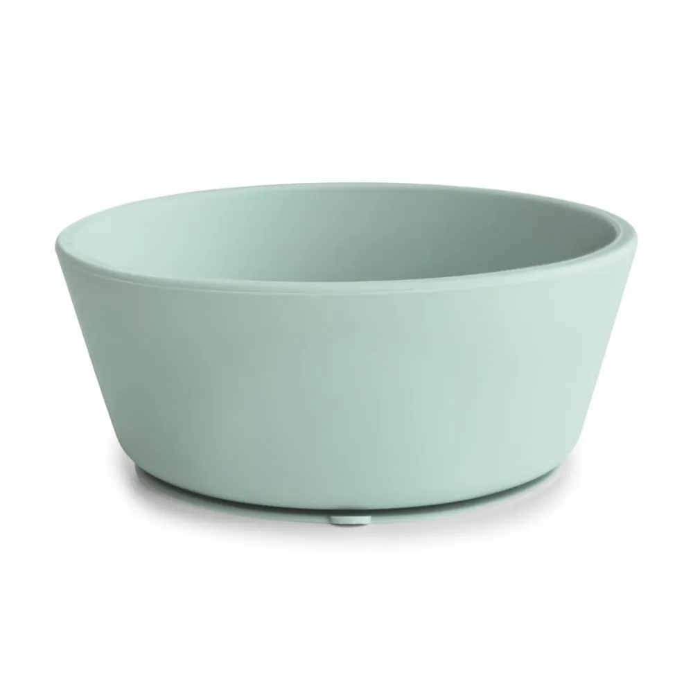 Mushie Silikon Schüssel mit Saugnapf | Cambridge Blue