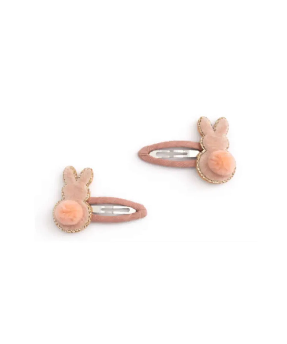 Billy loves Audrey • Pom Pom Hasen Haarklammer Set | Apricot