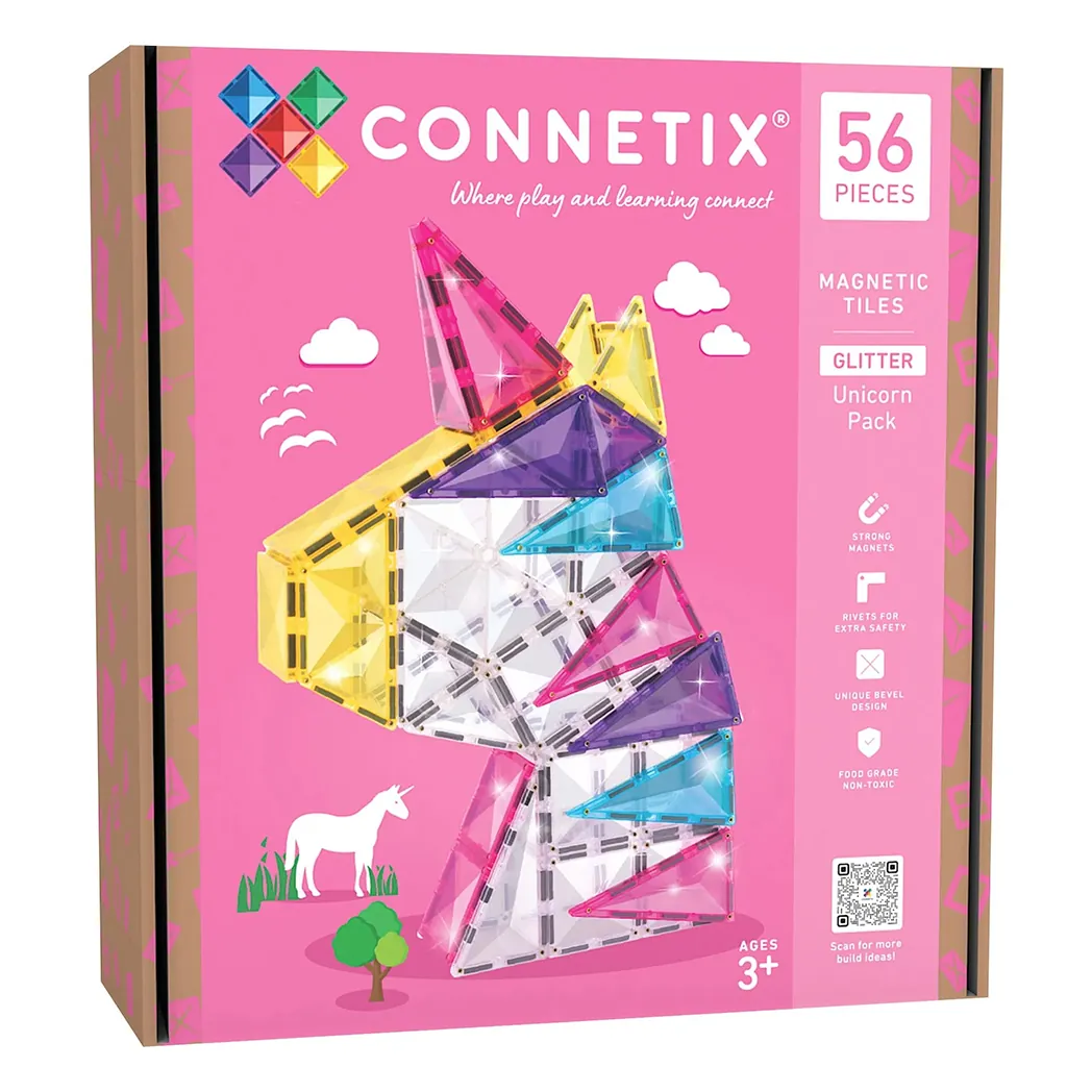 Magnetbausteine Glitter Einhorn Pack 56 Teile
