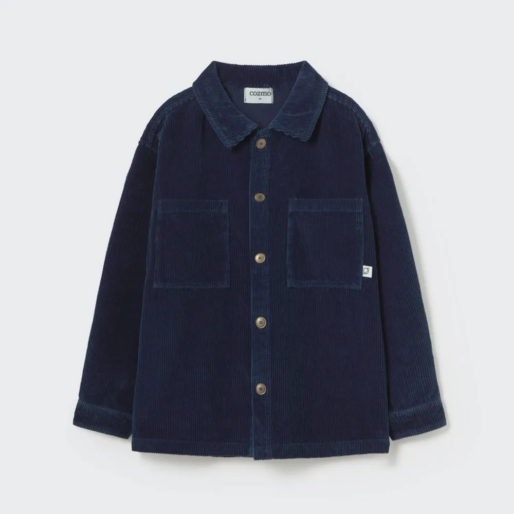 Cozmo Cord Hemd "Dakark" | Navy Denim