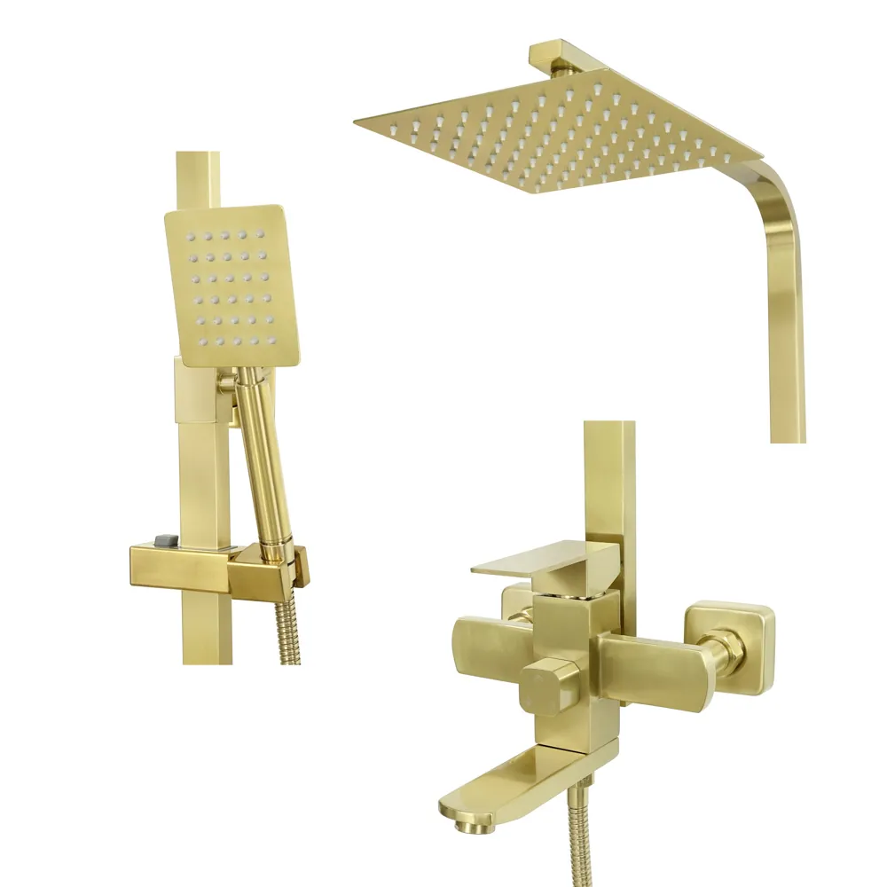 Duschhahn AKRON Rostfreier Stahl Gold