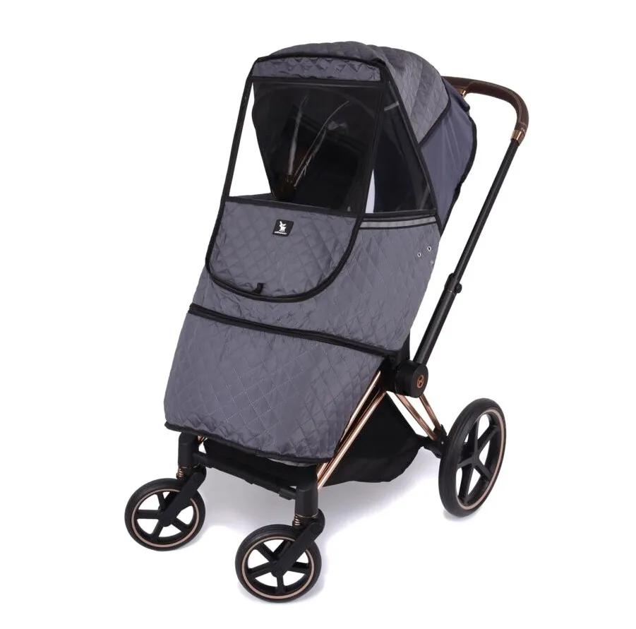 Wetterschutz Regenschutz Kinderwagen Graphit