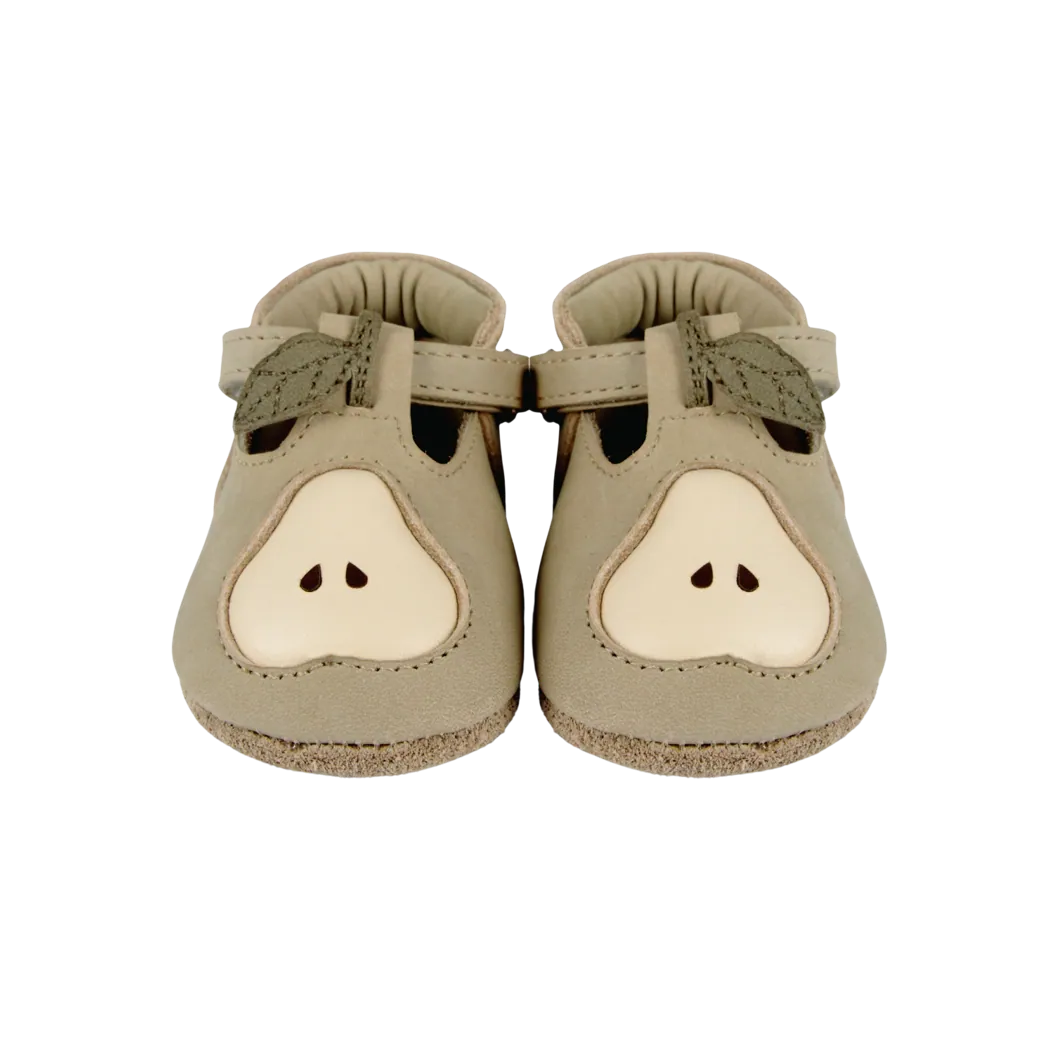Donsje Babyschuhe "Nanoe Pear" Taupe Nubuck