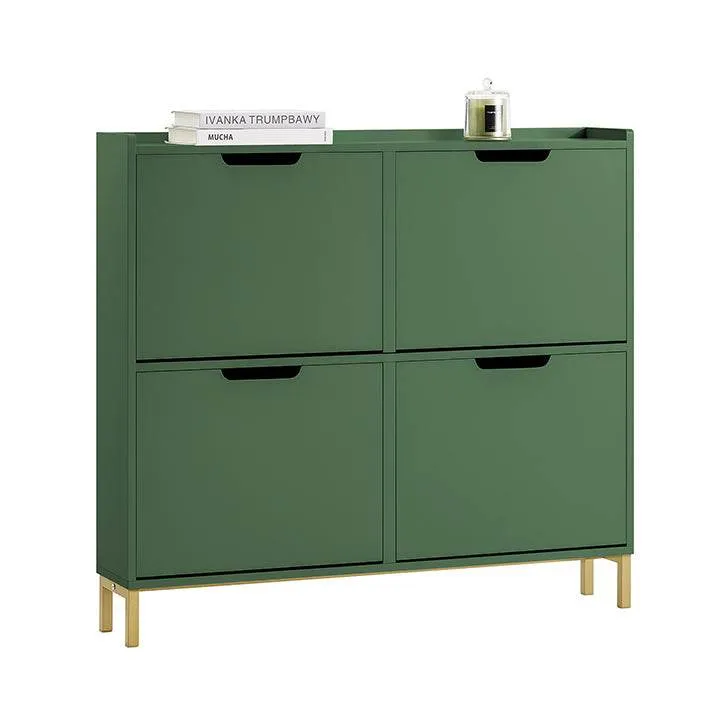 Schuhkipper Schuhschrank Dunkelgrün