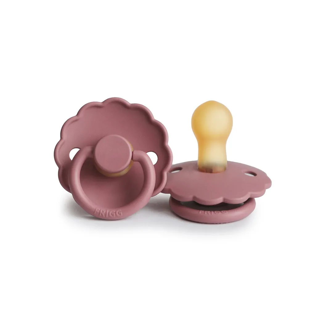 Pacifier Daisy Latex Dusty Rose 6-18 months