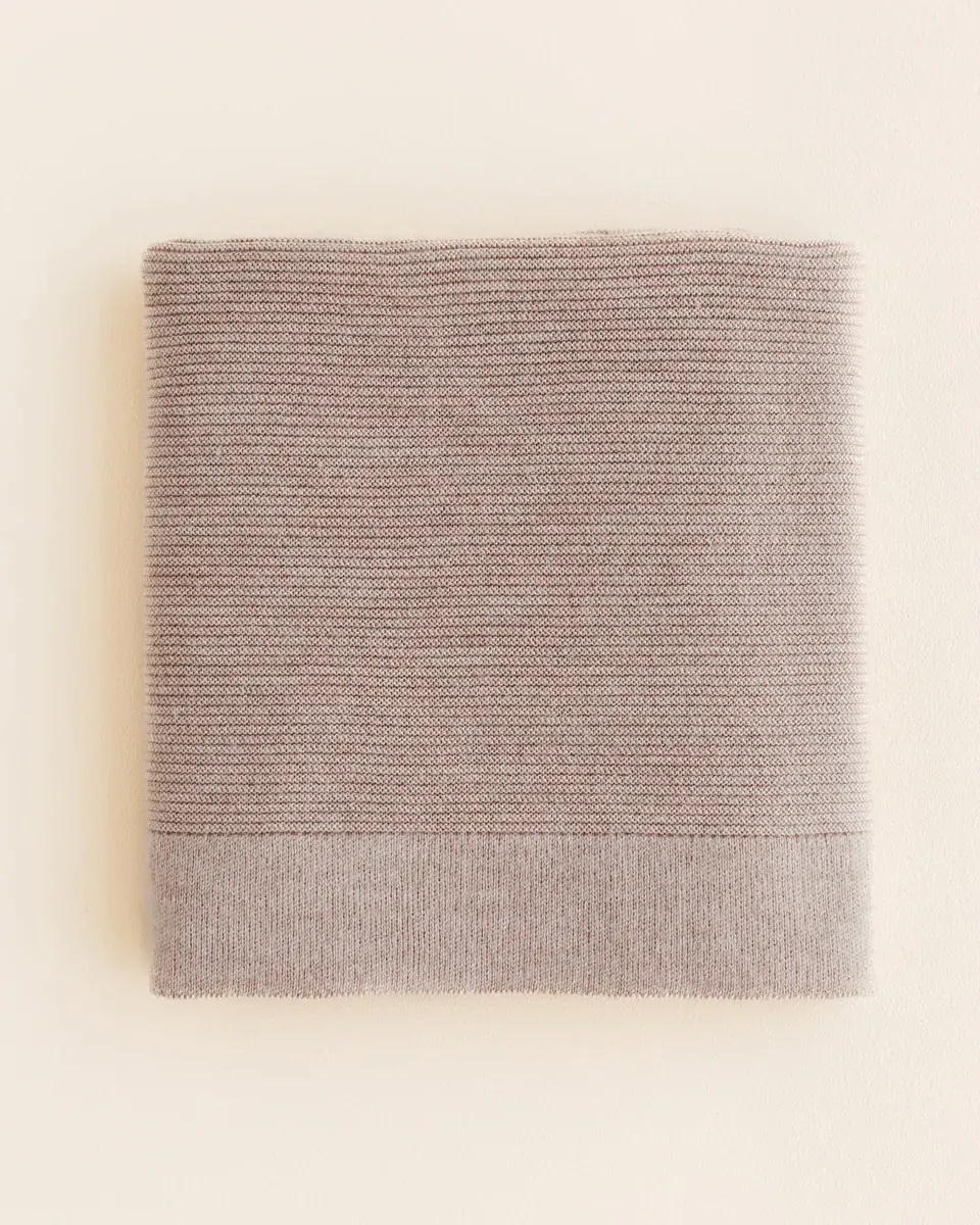 Hvid Babydecke "Gust" Sand