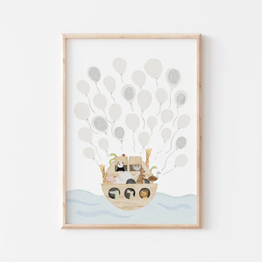 Hej Hanni Poster Gäste Arche Noah Ballons A4