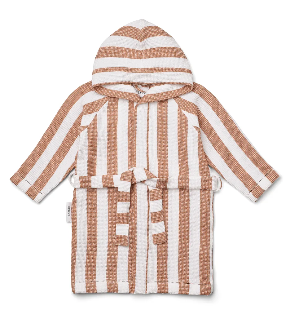 Gray Wellness Bademantel Waffelstoff Tuscany - Weiss