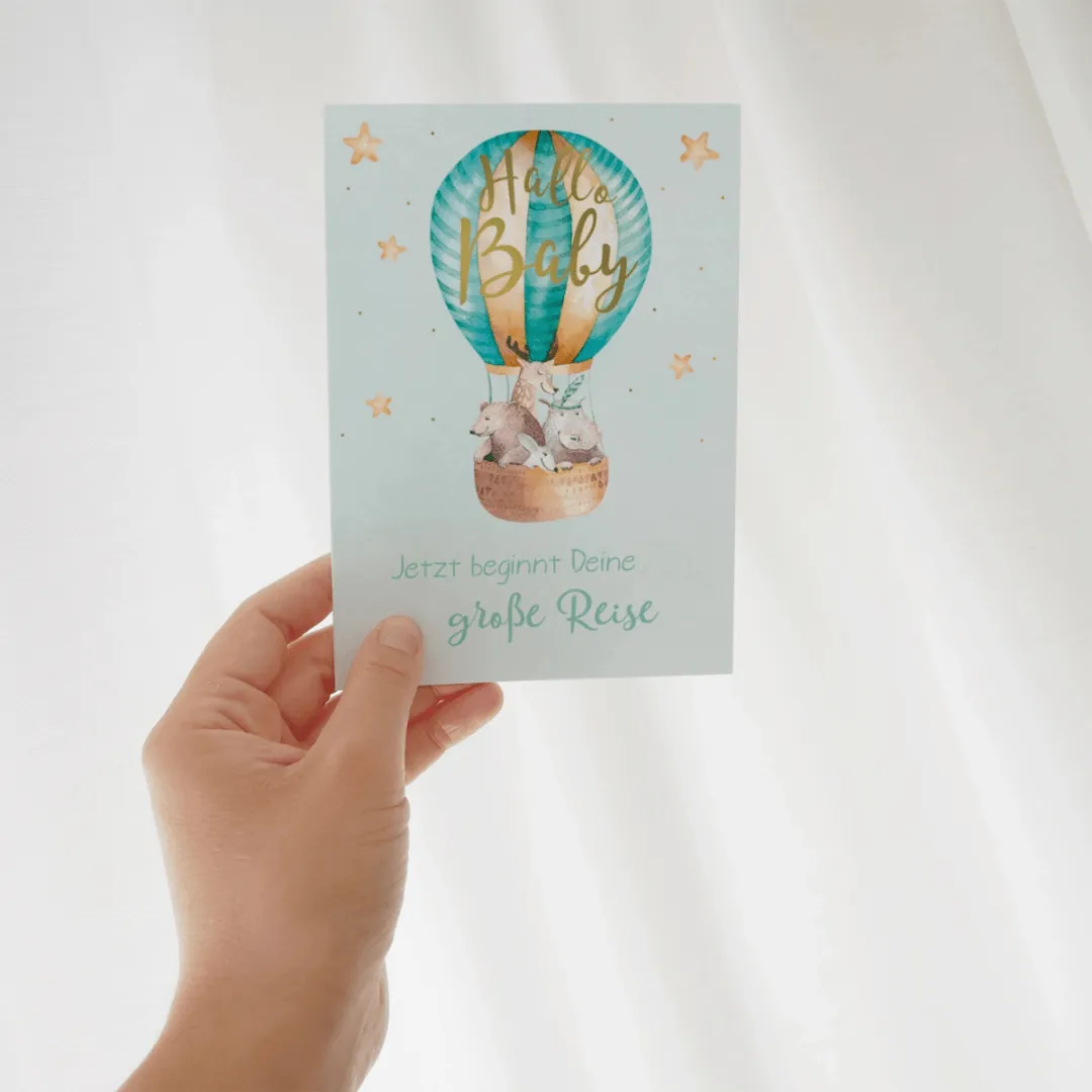 Glückwunschkarte Hallo Baby