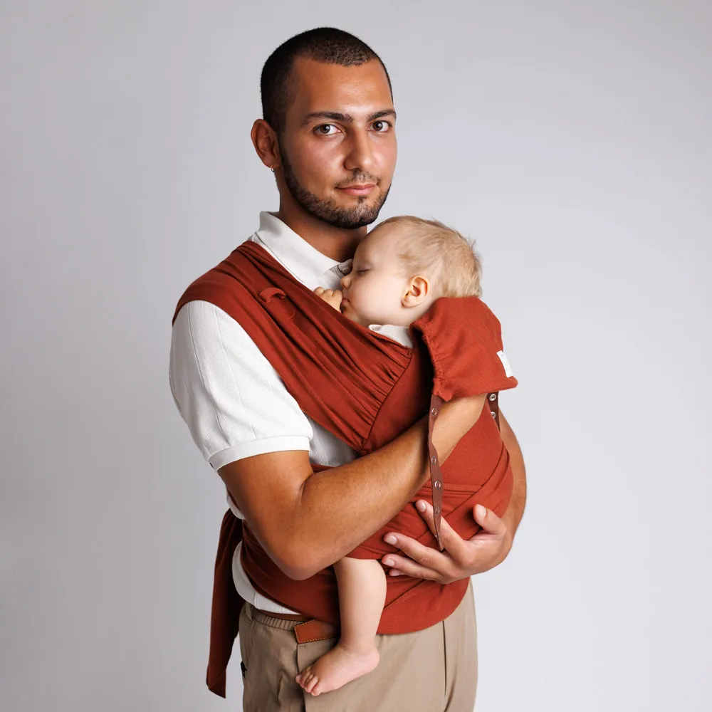 COCOOME® HELIUM - elastische Babytrage Wrapconversion - Rosty