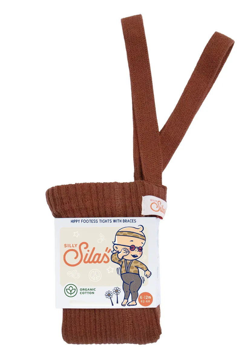 Silly Silas Fusslose Strumpfhose "Hippy" mit Träger | Cinnamon