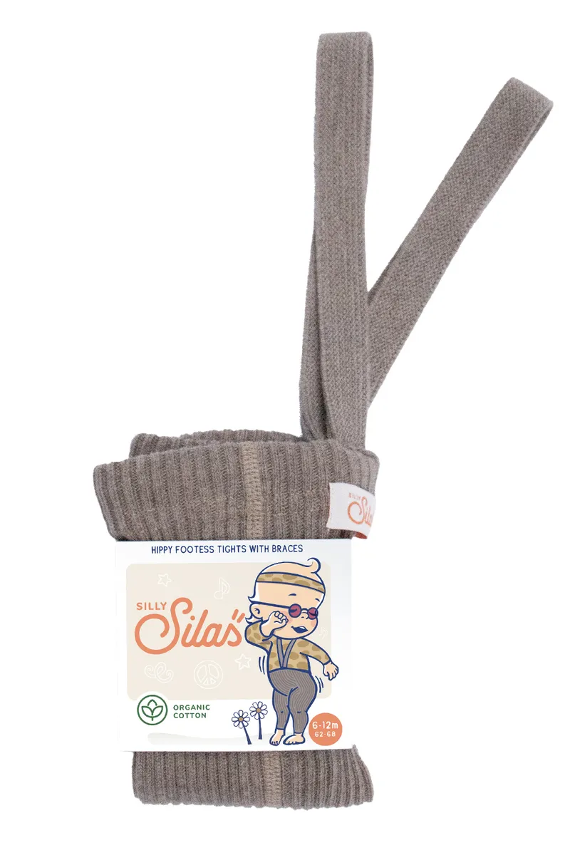 Silly Silas Fusslose Strumpfhose "Hippy" mit Träger | Cocoa Blend
