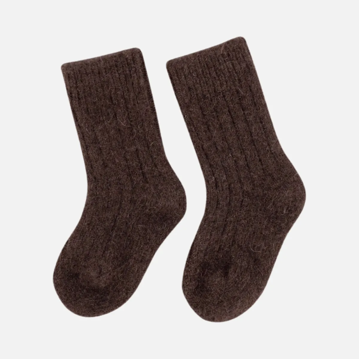 Baby Socken aus Yakwolle - Schokoladenbraune