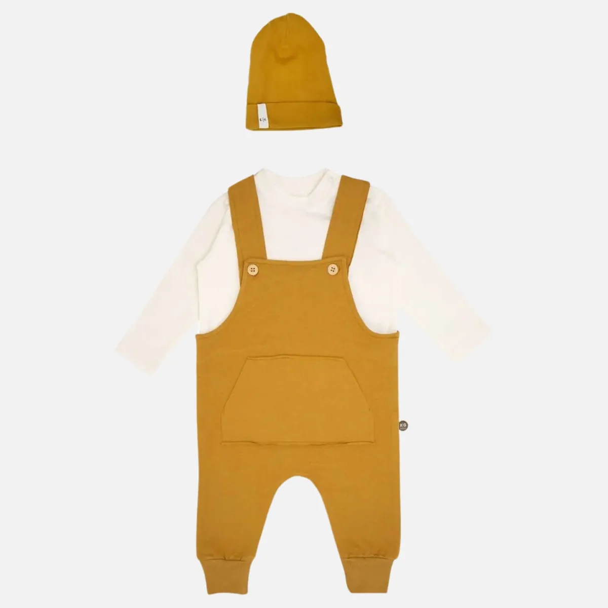 Overall + Pullover + Mütze, 3-teiliges Set