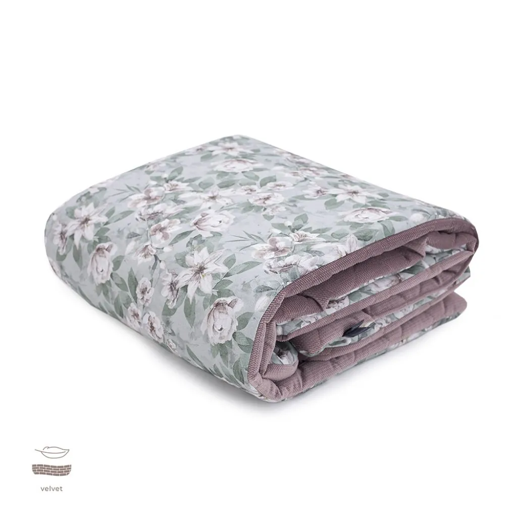 Samtdecke Vintage Flowers 100x150cm