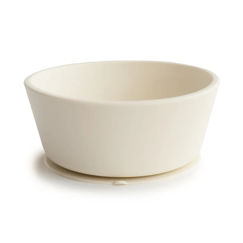 Mushie Silikon Schüssel mit Saugnapf | Ivory