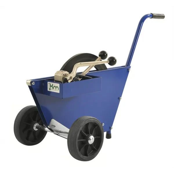 Baustellenwagen Bandwagen, 460x990x640mm (BxLxH), 2 Bockrollen, blau