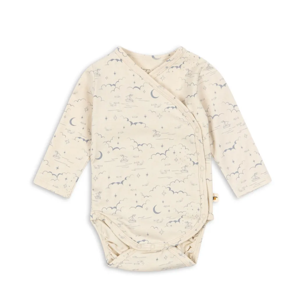 Neugeborenen Body Basic LS GOTS Cielo Marino