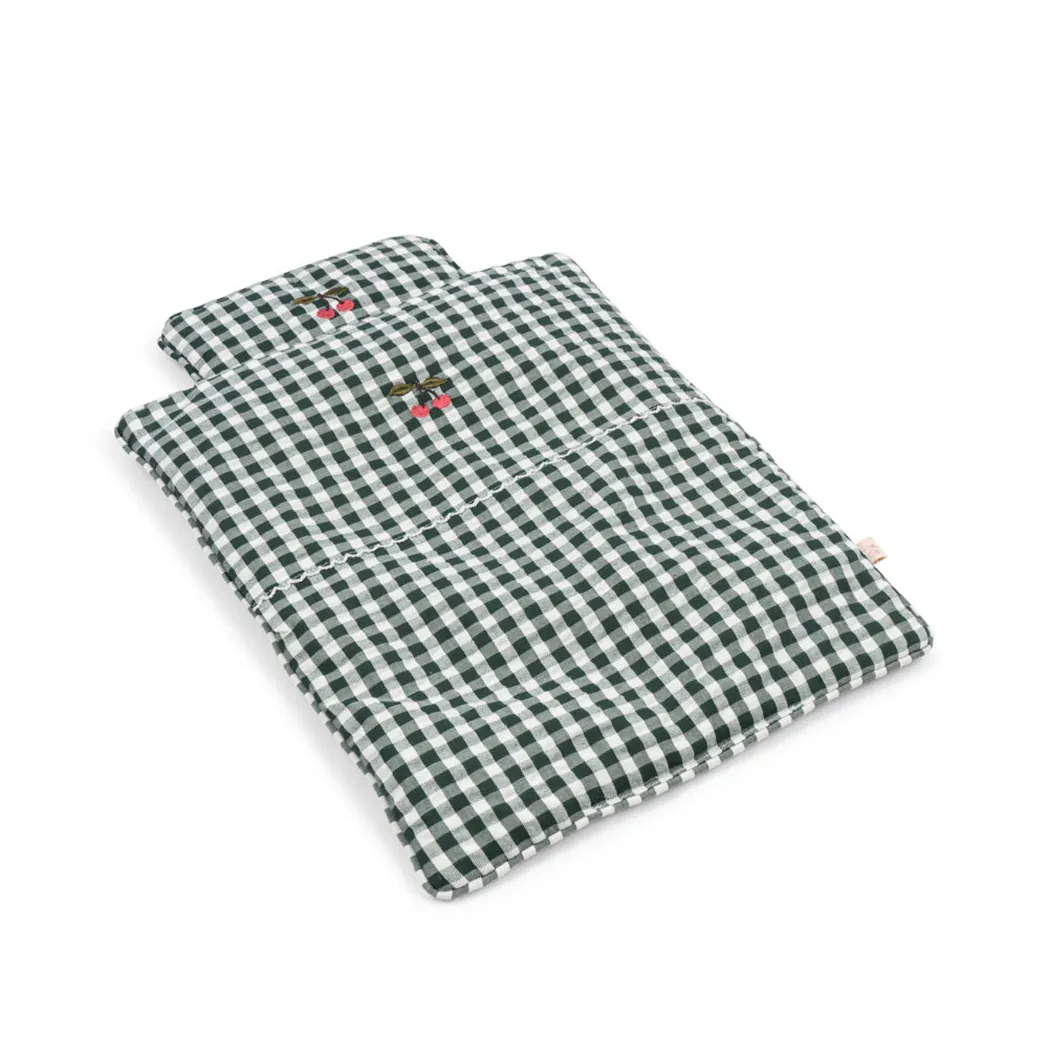 Puppen Bettwäsche Green Check