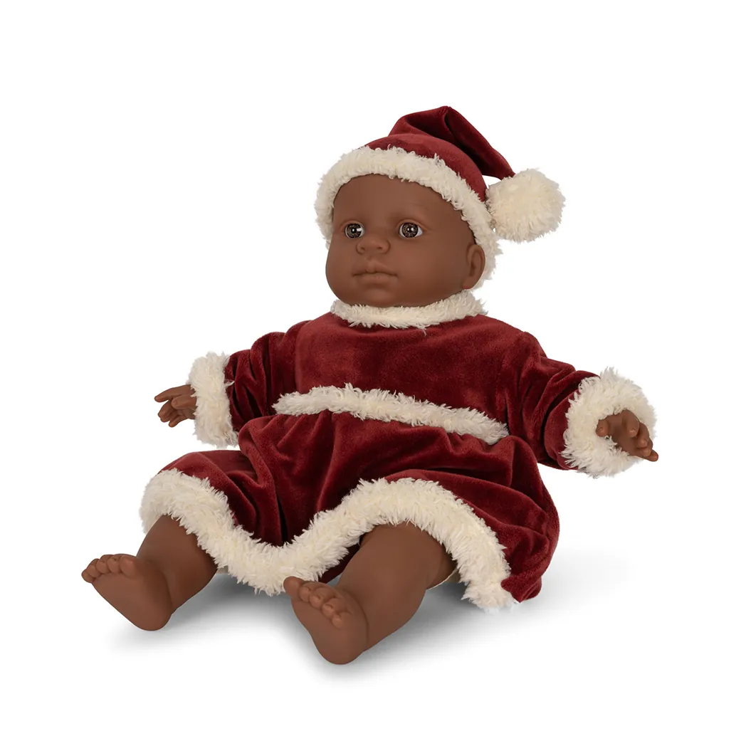 Puppenkleid Weihnachten Jolly Red