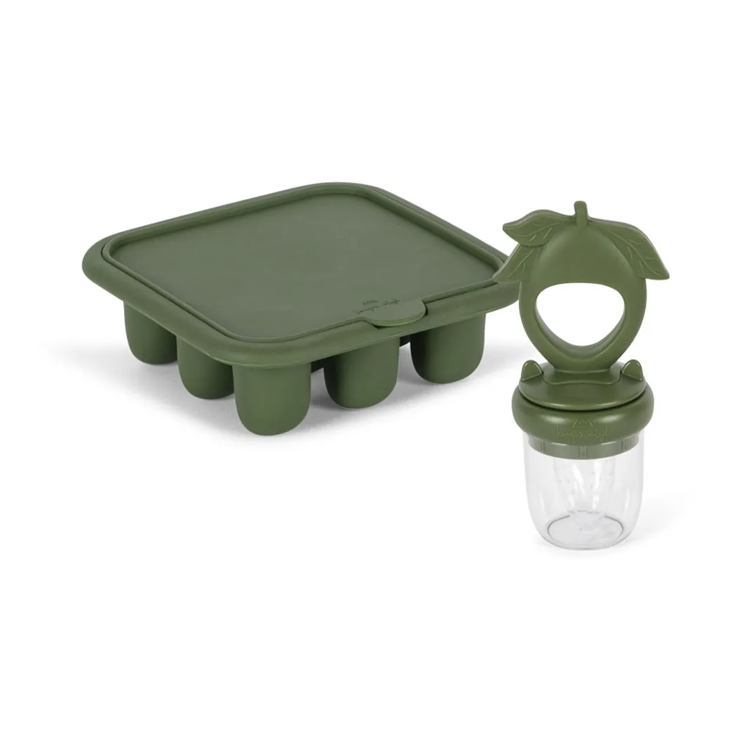 Silikon Früchte Babyset Olivine