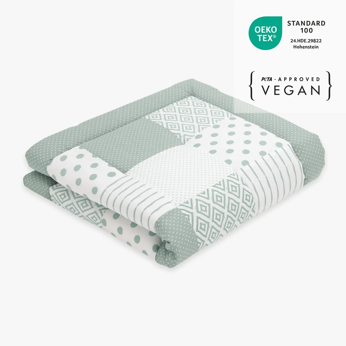 Patchwork Krabbeldecke | Essential Mint