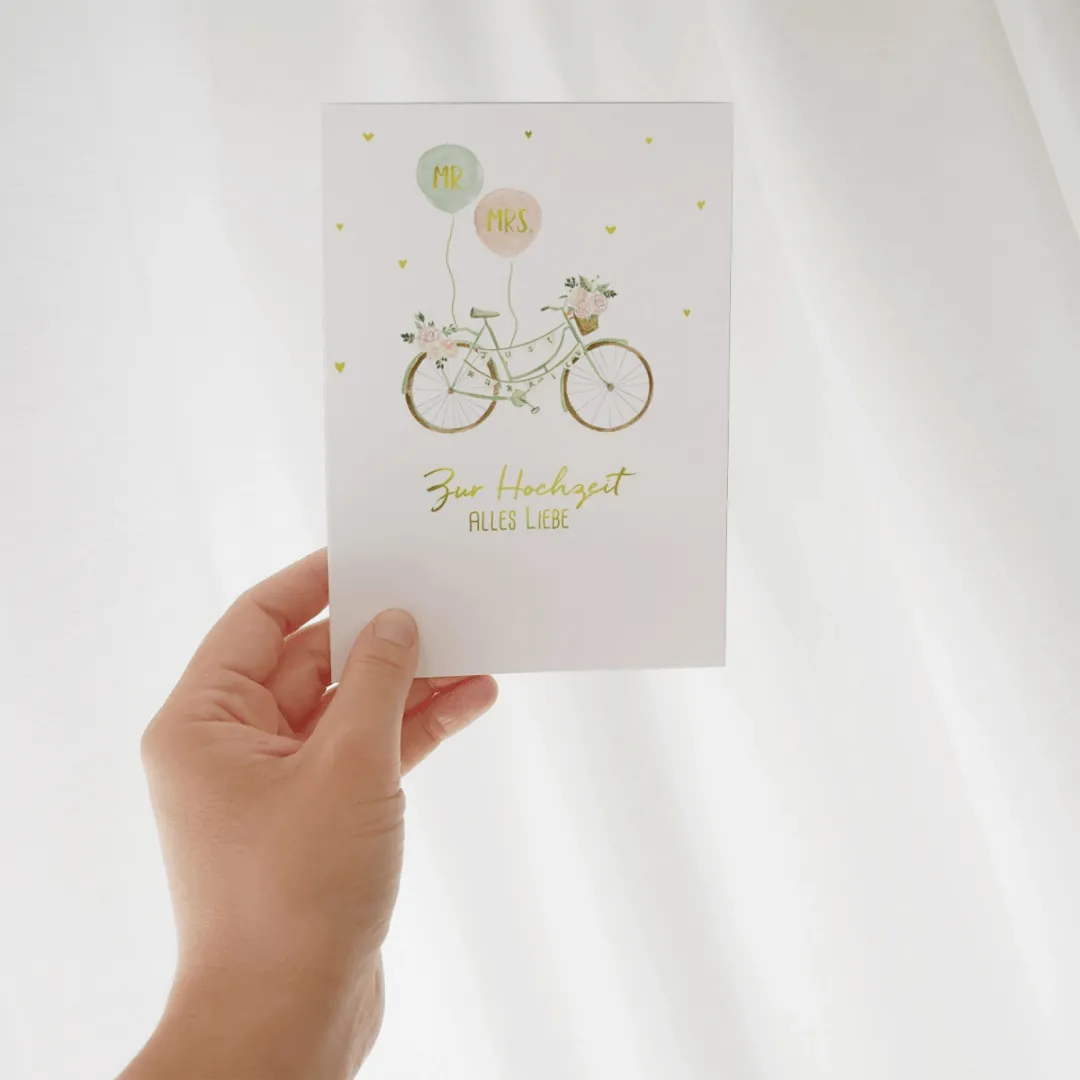 Glückwunschkarte Zur Hochzeit alles Liebe