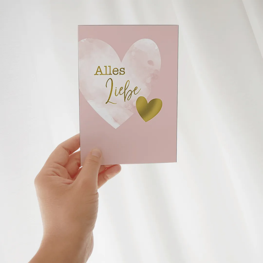 Glückwunschkarte Alles Liebe