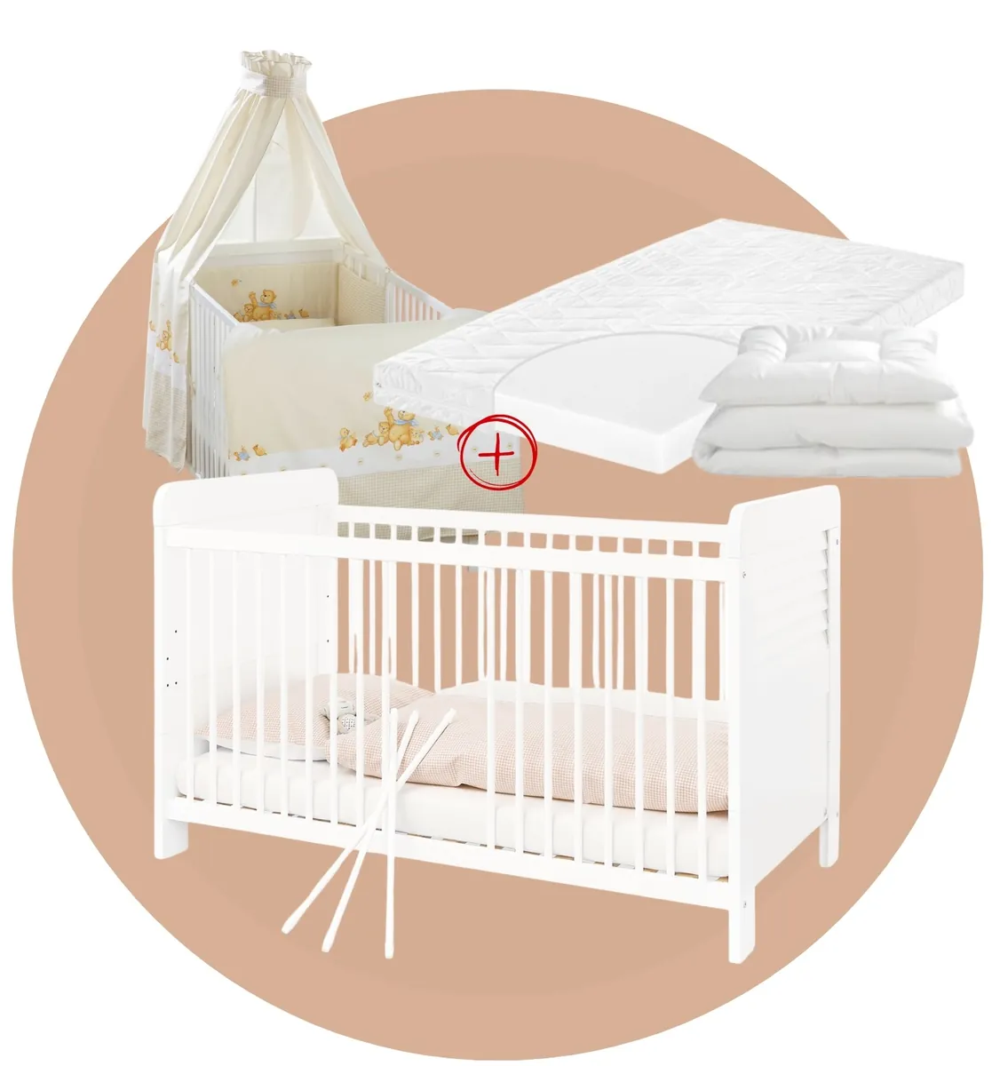 Pinolino Kinderbett Bundle Siena mit Zubehör
