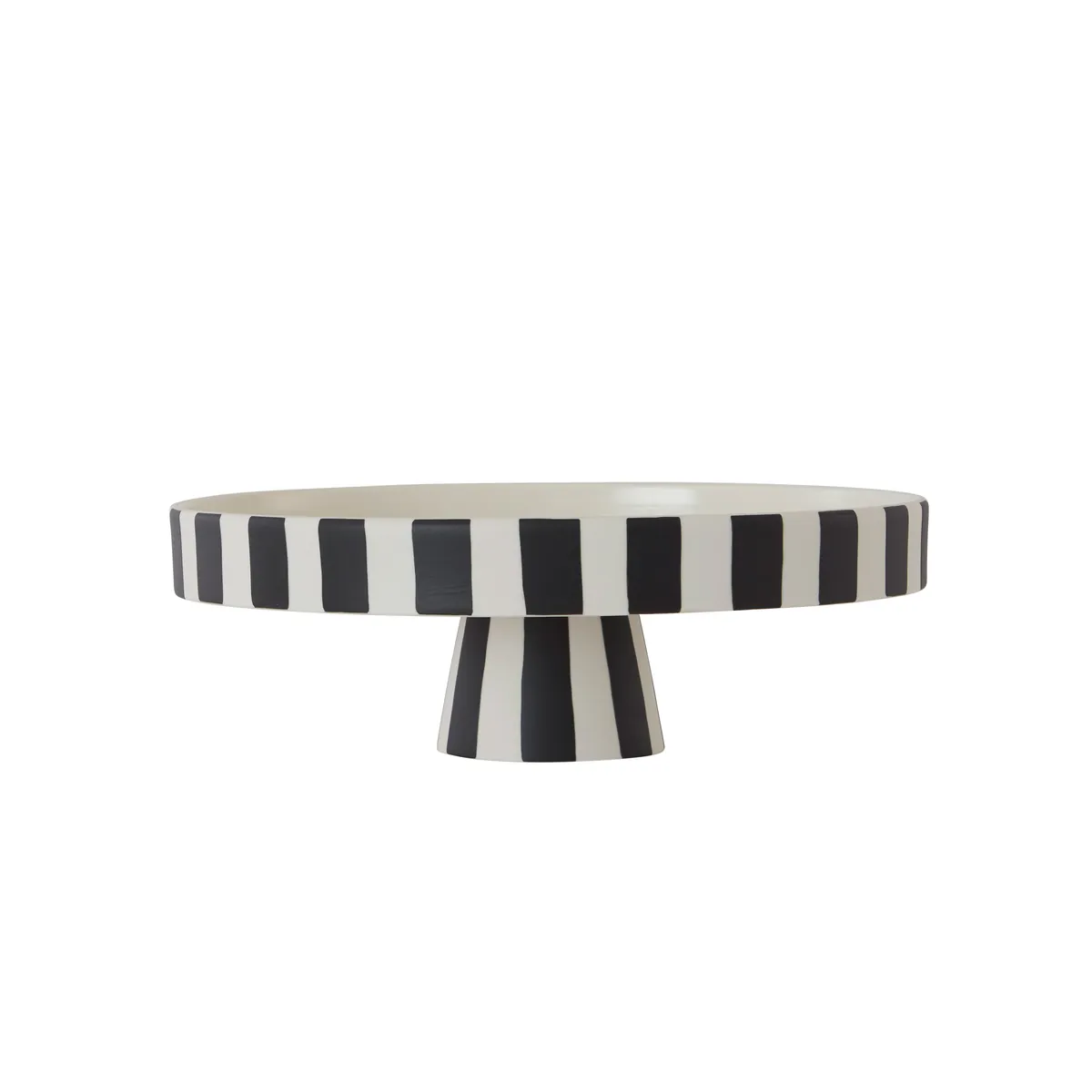 OYOY Dekoschale Toppu Tray Ø 27 cm, Schwarz/Weiss