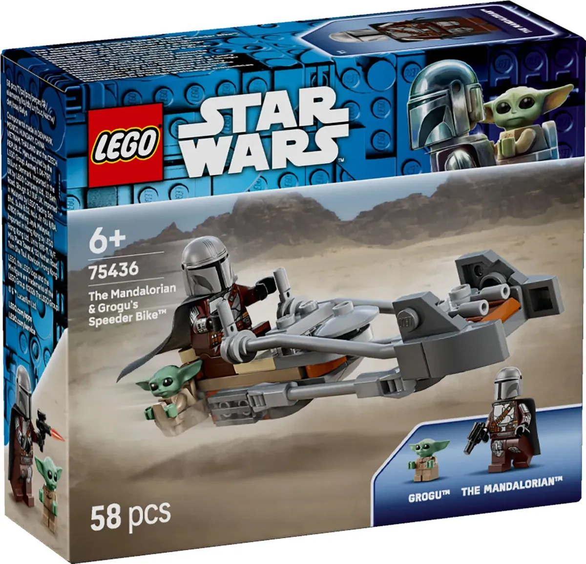 Der Mandalorianer und Grogu auf ihrem Speeder Bike