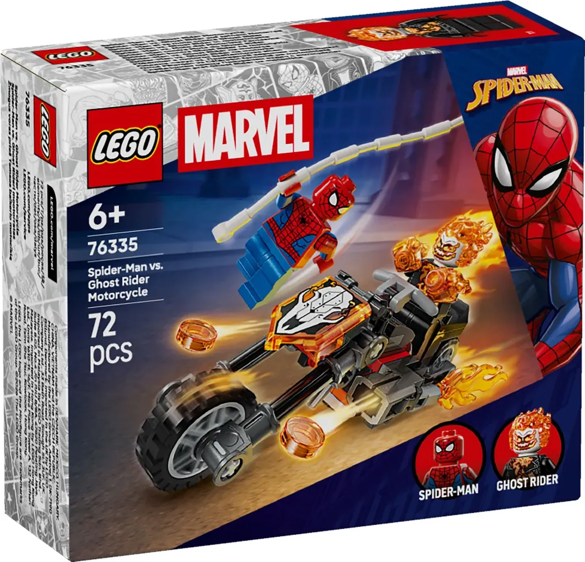 Spider-Man vs. Ghost Rider auf seinem Motorrad