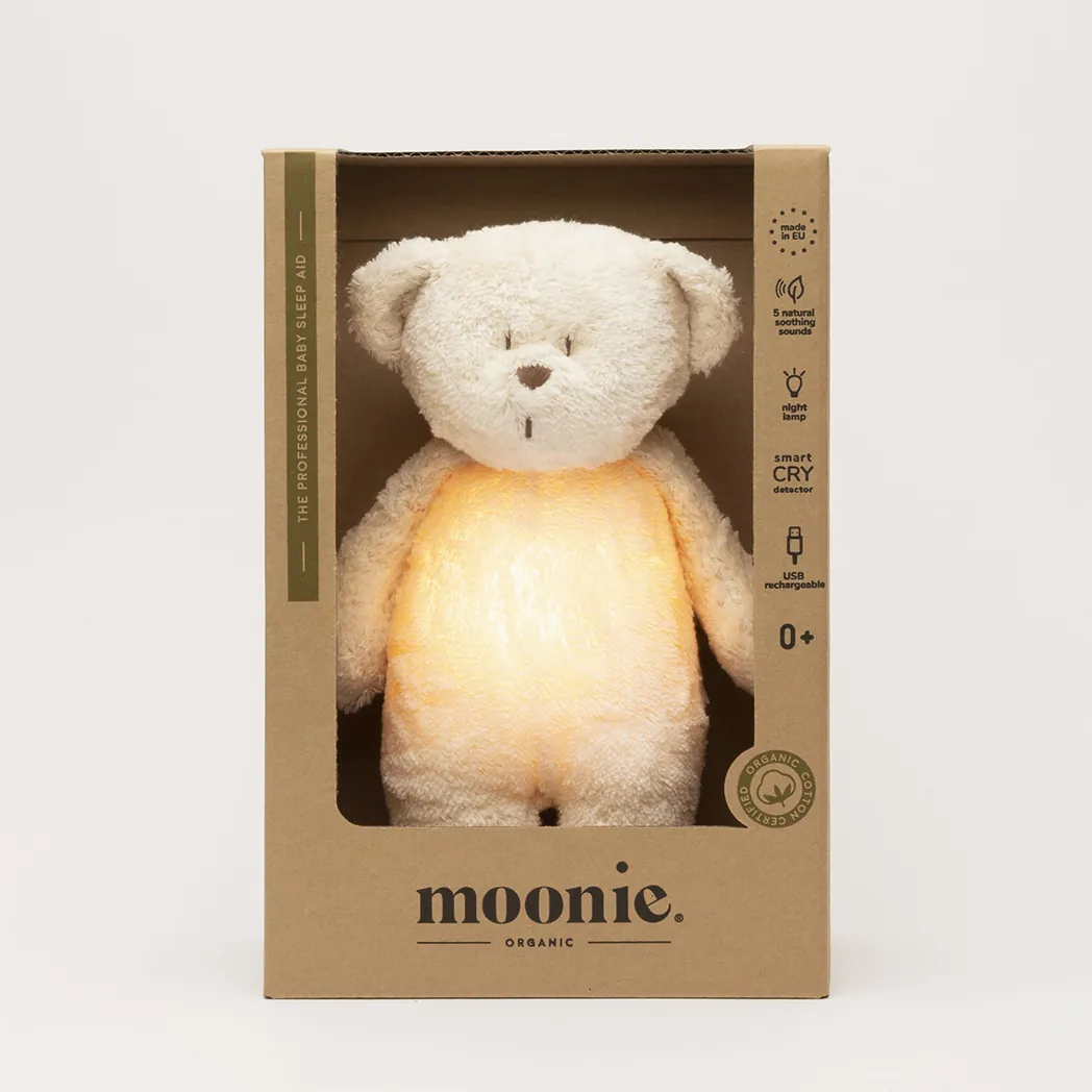 Moonie Teddybär mit Licht "The organic Humming Bear" Polar 2.0