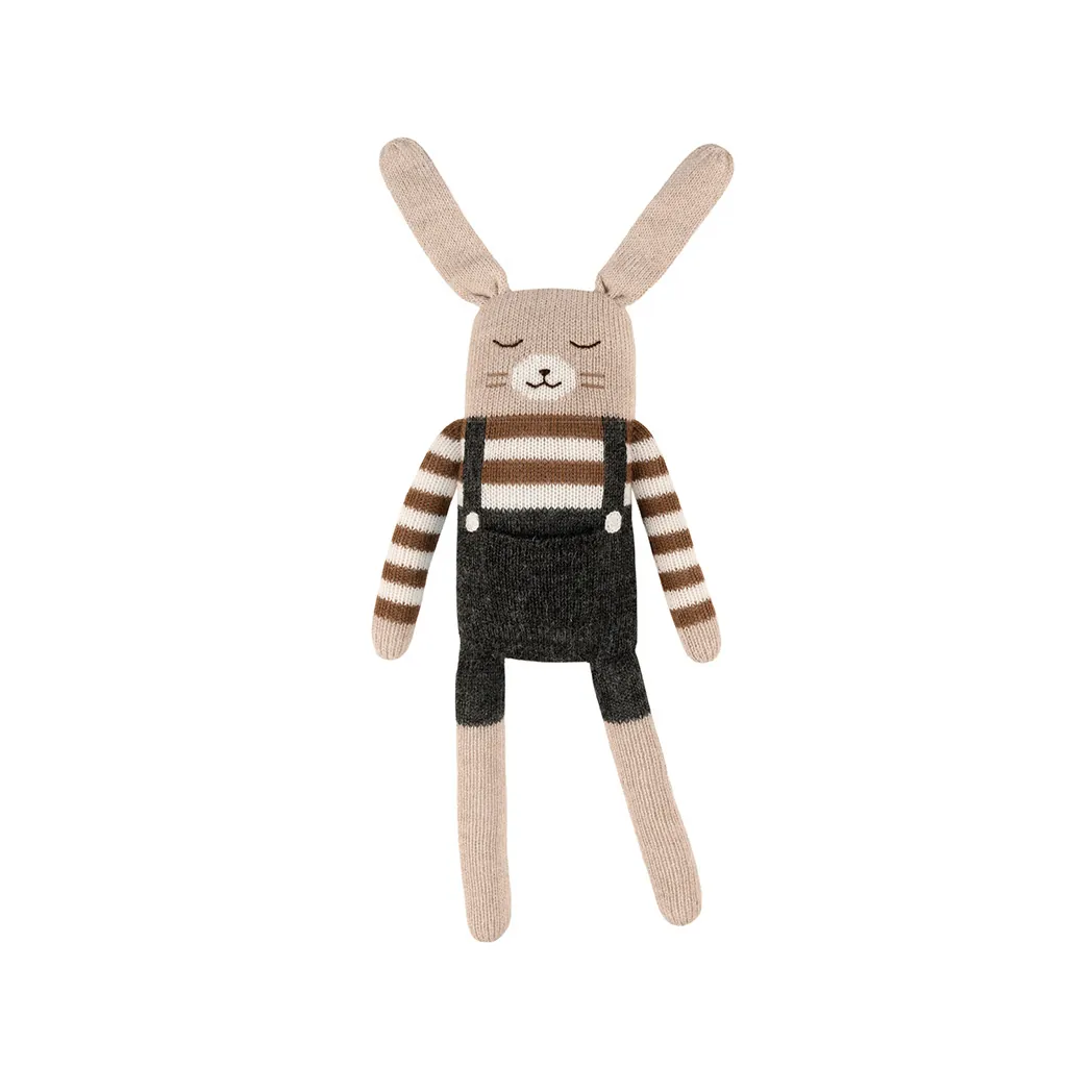 Strick Kuscheltier "Big Bunny" Black Overalls