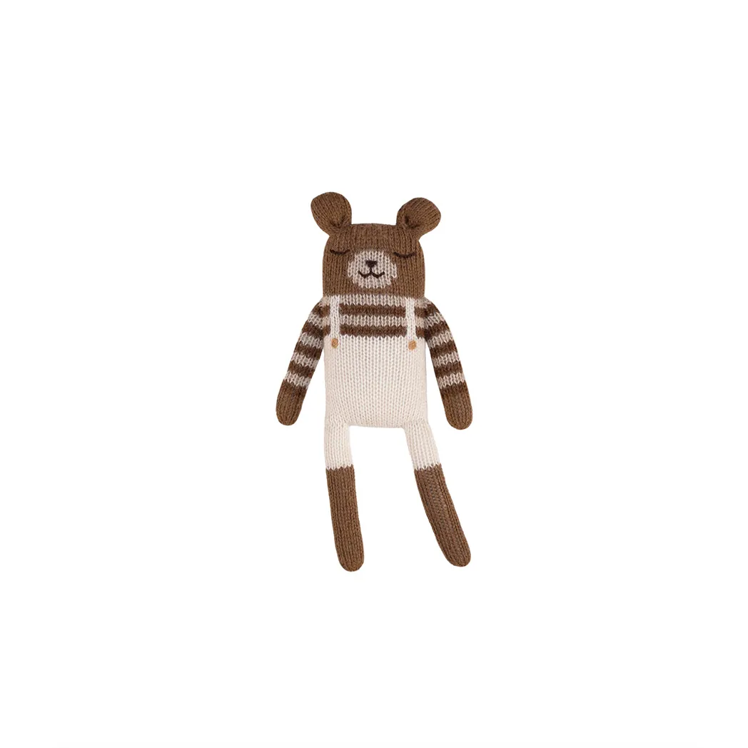 Strick Kuscheltier "Teddy" Ecru Overalls