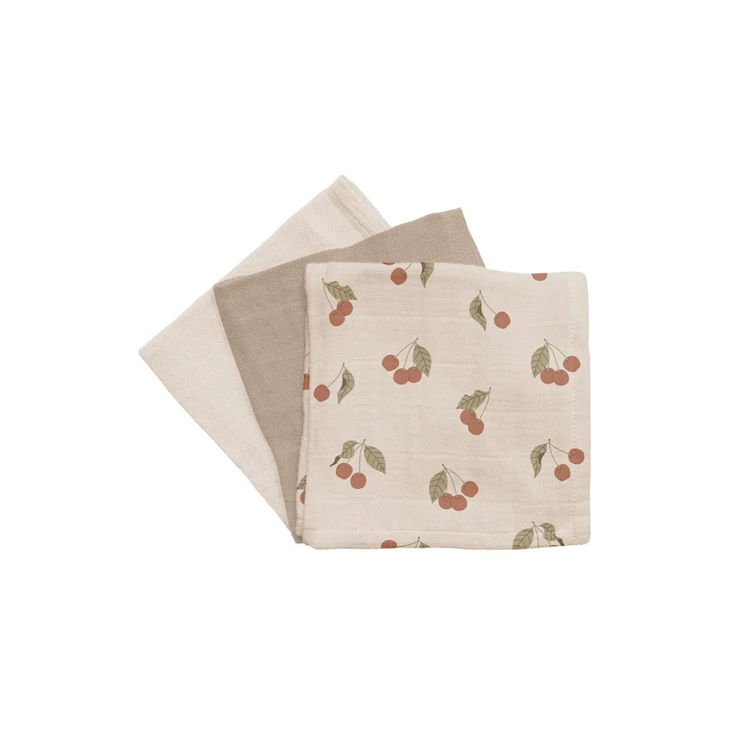 Mulltuch 3 Pack Cherry 30x30 cm
