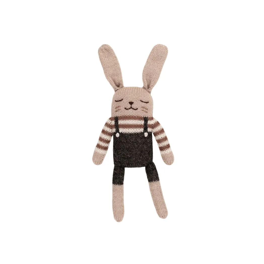 Strick Kuscheltier "Bunny" Black Overalls