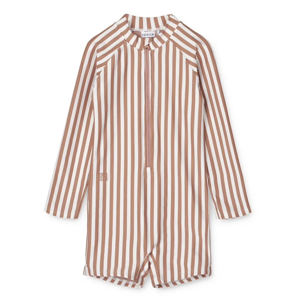 Max UV Schwimmanzug Streifen Tuscany Rose Creme